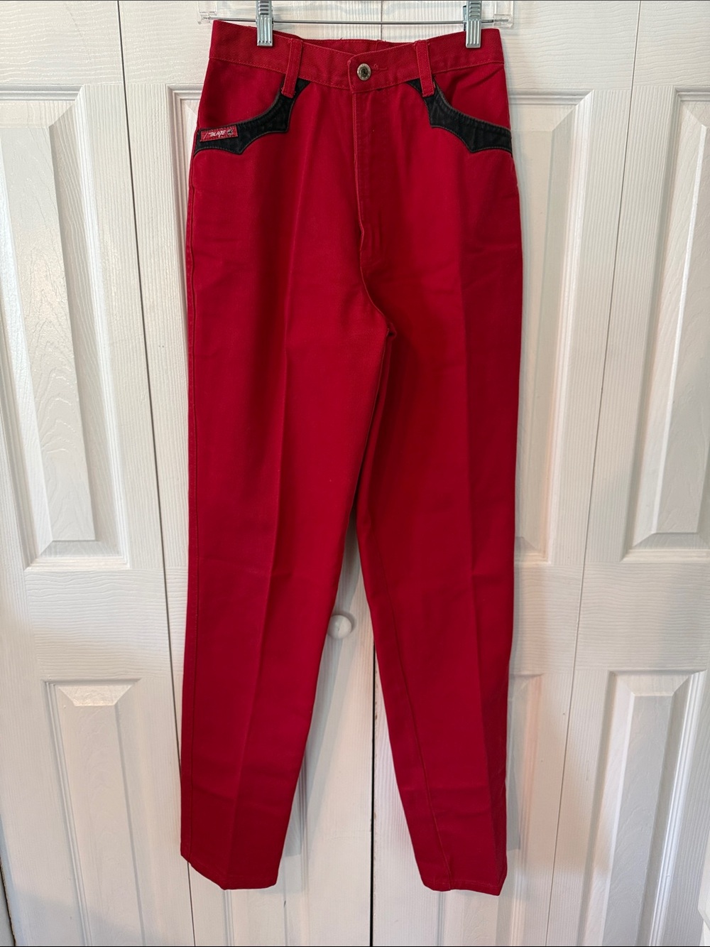 Vintage BLAZE High-Rise Women's Red Western Jeans Sz 7/27